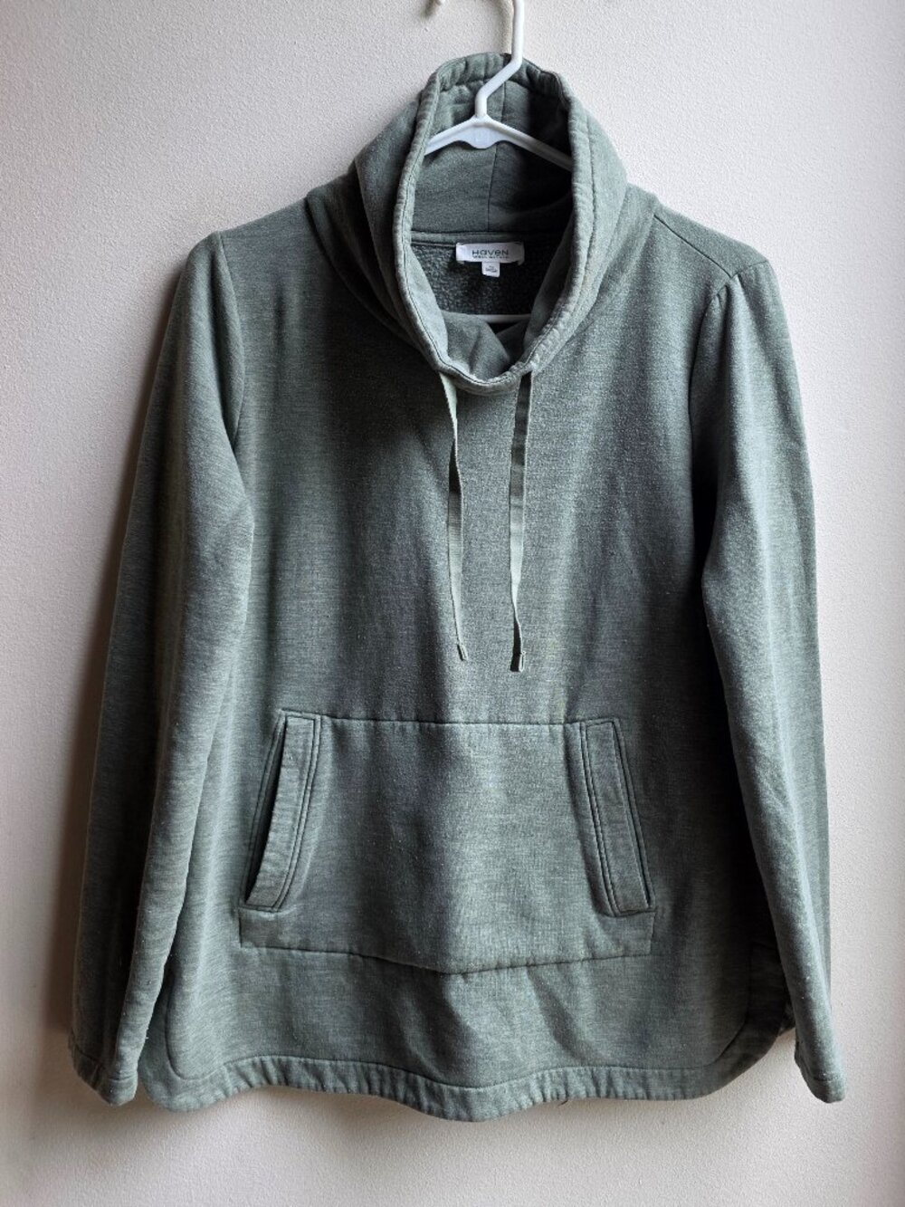 Haven Well Within Green Cowl Neck Pullover Sweatshirt Size XS